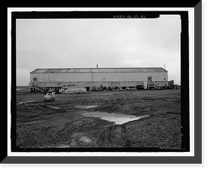 Historic Framed Print, POW-3 Distant Early Warning Line Station, Bullen Point, Prudhoe Bay vicinity, North Slope Borough, AK - 82,  17-7/8" x 21-7/8"