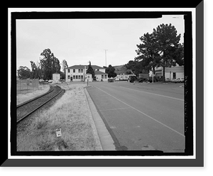 Historic Framed Print, Mare Island Naval Shipyard, Guard House & Barracks, Railroad Avenue near Eighteenth Street, Vallejo, Solano County, CA,  17-7/8" x 21-7/8"