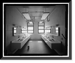 Historic Framed Print, Mare Island Naval Shipyard, Guard House & Barracks, Railroad Avenue near Eighteenth Street, Vallejo, Solano County, CA - 21,  17-7/8" x 21-7/8"