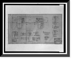 Historic Framed Print, Mare Island Naval Shipyard, Guard House & Barracks, Railroad Avenue near Eighteenth Street, Vallejo, Solano County, CA - 27,  17-7/8" x 21-7/8"