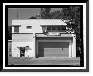 Historic Framed Print, Mare Island Naval Shipyard, South Fire Station, Railroad Avenue near Eighteenth Street, Vallejo, Solano County, CA - 2,  17-7/8" x 21-7/8"