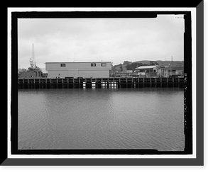 Historic Framed Print, Mare Island Naval Shipyard, Finger Piers 22 & 23, Railroad Avenue near Eighteenth Street, Vallejo, Solano County, CA - 3,  17-7/8" x 21-7/8"