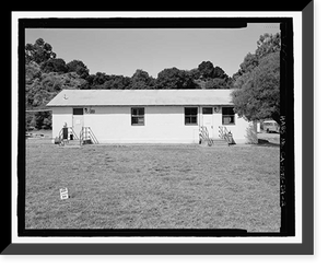 Historic Framed Print, Mare Island Naval Shipyard, Quartermaster & Tailor Shop, Railroad Avenue near Eighteenth Street, Vallejo, Solano County, CA - 2,  17-7/8" x 21-7/8"