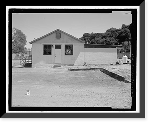 Historic Framed Print, Mare Island Naval Shipyard, Quartermaster & Tailor Shop, Railroad Avenue near Eighteenth Street, Vallejo, Solano County, CA - 5,  17-7/8" x 21-7/8"