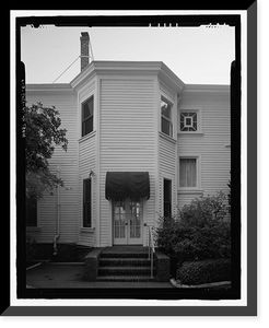 Historic Framed Print, Naval Training Station, Senior Officers' Quarters District, Quarters No. 1, Naval Station Treasure Island, 1 Whiting Way, Yerb, San Francisco, San Francisco County, CA - 9,  17-7/8" x 21-7/8"