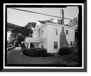 Historic Framed Print, Naval Training Station, Senior Officers' Quarters District, Quarters No. 2, Naval Station Treasure Island, 2 Whiting Way, Yerb, San Francisco, San Francisco County, CA - 4,  17-7/8" x 21-7/8"