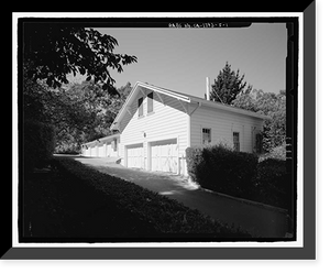 Historic Framed Print, Naval Training Station, Senior Officers' Quarters District, Building No. 83, Naval Station Treasure Island, Yerba Buena Island, San Francisco, San Francisco County, CA,  17-7/8" x 21-7/8"