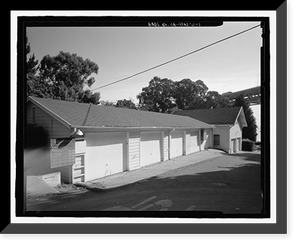 Historic Framed Print, Naval Training Station, Senior Officers' Quarters District, Building No. 205, Naval Station Treasure Island, Yerba Buena Island, San Francisco, San Francisco County, CA,  17-7/8" x 21-7/8"