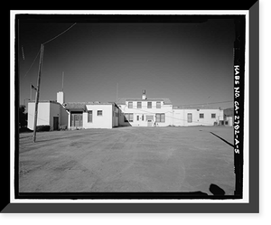 Historic Framed Print, U.S. Inspection Station, Main Building, California State Highway 188, Tecate Road, Tecate, San Diego County, CA - 5,  17-7/8" x 21-7/8"