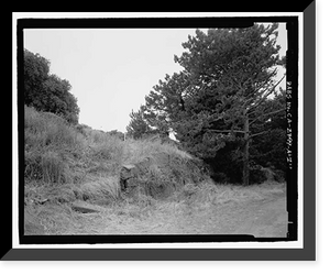 Historic Framed Print, Fort Barry, Signal Corps Radar 296, Station 5, Transmitter Building Foundation, Point Bonita, Marin Headlands, Sausalito vicinity, Marin County, CA,  17-7/8" x 21-7/8"