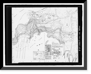 Historic Framed Print, Fort Barry, Signal Corps Radar 296, Station 5, Transmitter Building Foundation, Point Bonita, Marin Headlands, Sausalito vicinity, Marin County, CA - 8,  17-7/8" x 21-7/8"