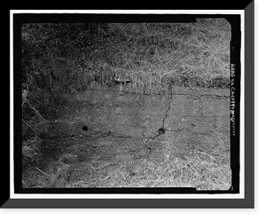 Historic Framed Print, Fort Barry, Bonita Ridge Access Road, Retaining Wall, Point Bonita, Marin Headlands, Sausalito vicinity, Marin County, CA - 6,  17-7/8" x 21-7/8"