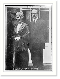 Vintage Americana Print - Bernstorff & wife, 1919 - Vintage Wall Art Gift