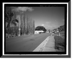 Historic Framed Print, U.S. Marine Corps Base Hawaii, Kaneohe Bay, Golf Course Equipment & Repair Shop, Reeves & Moffett Roads, Kaneohe, Honolulu County, HI,  17-7/8" x 21-7/8"