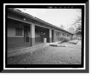 Historic Framed Print, U.S. Marine Corps Base Hawaii, Kaneohe Bay, Golf Course Equipment & Repair Shop, Reeves & Moffett Roads, Kaneohe, Honolulu County, HI - 5,  17-7/8" x 21-7/8"