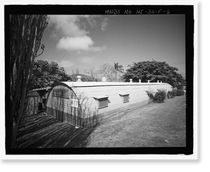 Historic Framed Print, U.S. Marine Corps Base Hawaii, Kaneohe Bay, Golf Course Equipment & Repair Shop, Reeves & Moffett Roads, Kaneohe, Honolulu County, HI - 6,  17-7/8" x 21-7/8"
