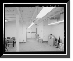 Historic Framed Print, U.S. Marine Corps Base Hawaii, Kaneohe Bay, C.P.O. Club & Married Enlisted Men's Quarters, O'Neal Street between Moffat & Lawrence Roads, Kaneohe, Honolulu County, HI - 8,  17-7/8" x 21-7/8"