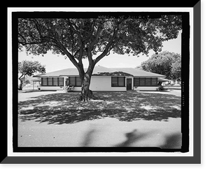 Historic Framed Print, U.S. Marine Corps Base Hawaii, Kaneohe Bay, C.P.O. Club & Married Enlisted Men's Quarters, O'Neal Street between Moffat & Lawrence Roads, Kaneohe, Honolulu County, HI - 9,  17-7/8" x 21-7/8"