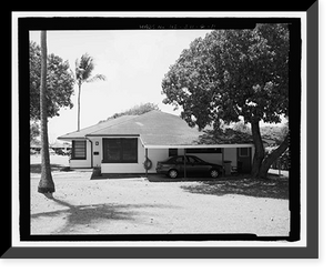 Historic Framed Print, U.S. Marine Corps Base Hawaii, Kaneohe Bay, C.P.O. Club & Married Enlisted Men's Quarters, O'Neal Street between Moffat & Lawrence Roads, Kaneohe, Honolulu County, HI - 11,  17-7/8" x 21-7/8"