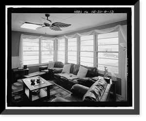 Historic Framed Print, U.S. Marine Corps Base Hawaii, Kaneohe Bay, C.P.O. Club & Married Enlisted Men's Quarters, O'Neal Street between Moffat & Lawrence Roads, Kaneohe, Honolulu County, HI - 13,  17-7/8" x 21-7/8"