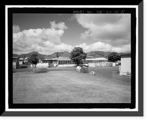 Historic Framed Print, U.S. Marine Corps Base Hawaii, Kaneohe Bay, Warehouse 250, Aviation Storehouse, C Street between Fifth & Sixth Streets, Kaneohe, Honolulu County, HI - 5,  17-7/8" x 21-7/8"