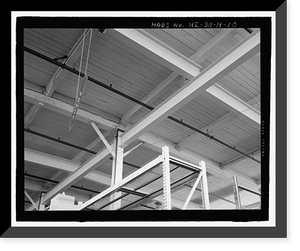 Historic Framed Print, U.S. Marine Corps Base Hawaii, Kaneohe Bay, Warehouse 250, Aviation Storehouse, C Street between Fifth & Sixth Streets, Kaneohe, Honolulu County, HI - 10,  17-7/8" x 21-7/8"