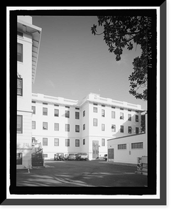 Historic Framed Print, U.S. Naval Base, Pearl Harbor, Enlisted Men's Barracks & Mess Hall, Marine Barracks, Neville Way, Pearl Harbor, Honolulu County, HI - 7,  17-7/8" x 21-7/8"