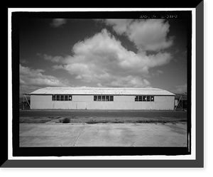 Historic Framed Print, U.S. Naval Base, Pearl Harbor, United States All-Steel Hangar, Wasp Boulevard between Kingfisher Street and Range, Pearl Harbor, Honolulu County, HI - 2,  17-7/8" x 21-7/8"