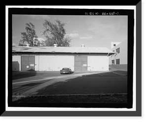Historic Framed Print, U.S. Naval Base, Pearl Harbor, Naval Air Base Temporary Storehouse, Avoget Street and Ranger Loop, Pearl Harbor, Honolulu County, HI - 2,  17-7/8" x 21-7/8"