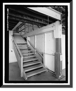 Historic Framed Print, U.S. Naval Base, Pearl Harbor, Naval Air Base Temporary Storehouse, Avoget Street and Ranger Loop, Pearl Harbor, Honolulu County, HI - 9,  17-7/8" x 21-7/8"