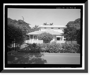 Historic Framed Print, U.S. Naval Base, Pearl Harbor, Marine Corps Officers' Quarters, Russell Avenue, between Central Avenue and Salvor, Pearl Harbor, Honolulu County, HI - 4,  17-7/8" x 21-7/8"