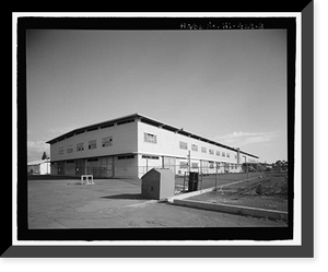 Historic Framed Print, U.S. Naval Base, Pearl Harbor, Two-Story Storehouses with Ramps, Port Royal Street between Central and South Avenue, Pearl Harbor, Honolulu County, HI - 3,  17-7/8" x 21-7/8"