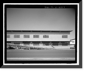 Historic Framed Print, U.S. Naval Base, Pearl Harbor, Two-Story Storehouses with Ramps, Port Royal Street between Central and South Avenue, Pearl Harbor, Honolulu County, HI - 7,  17-7/8" x 21-7/8"