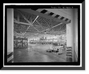 Historic Framed Print, U.S. Naval Base, Pearl Harbor, Two-Story Storehouses with Ramps, Port Royal Street between Central and South Avenue, Pearl Harbor, Honolulu County, HI - 9,  17-7/8" x 21-7/8"
