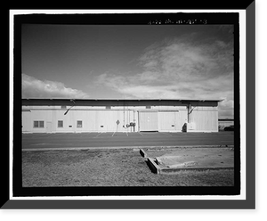 Historic Framed Print, U.S. Naval Base, Pearl Harbor, Temporary Storehouses - 1943 Type, Between Neches and Neosho Avenues, at Utah Street, Pearl Harbor, Honolulu County, HI - 3,  17-7/8" x 21-7/8"
