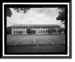 Historic Framed Print, U.S. Naval Base, Pearl Harbor, Accounting Building, Kuahua and Hurt Avenues, Pearl Harbor, Honolulu County, HI,  17-7/8" x 21-7/8"