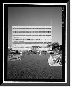 Historic Framed Print, U.S. Naval Base, Pearl Harbor, Six-Story General Storehouse, Gaffney Street at Quincy Avenue, Pearl Harbor, Honolulu County, HI - 3,  17-7/8" x 21-7/8"