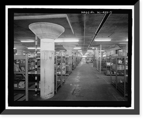 Historic Framed Print, U.S. Naval Base, Pearl Harbor, Six-Story General Storehouse, Gaffney Street at Quincy Avenue, Pearl Harbor, Honolulu County, HI - 5,  17-7/8" x 21-7/8"