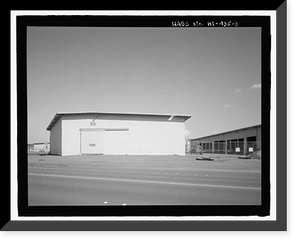 Historic Framed Print, U.S. Naval Base, Pearl Harbor, Temporary Storehouses - 1944 Type, North Road at Neches Avenue, Pearl Harbor, Honolulu County, HI - 3,  17-7/8" x 21-7/8"