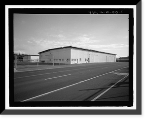 Historic Framed Print, U.S. Naval Base, Pearl Harbor, Temporary Storehouses - 1944 Type, North Road at Neches Avenue, Pearl Harbor, Honolulu County, HI - 5,  17-7/8" x 21-7/8"