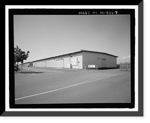 Historic Framed Print, U.S. Naval Base, Pearl Harbor, Temporary Storehouses - 1944 Type, North Road at Neches Avenue, Pearl Harbor, Honolulu County, HI - 7,  17-7/8" x 21-7/8"