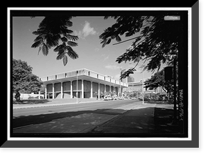 Historic Framed Print, Hawai'i State Capitol, Beretania and Punchbowl Streets, Honolulu, Honolulu County, HI,  17-7/8" x 21-7/8"
