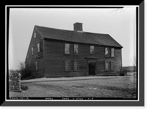 Historic Framed Print, Thomas Lee House, East Lyme, New London County, CT,  17-7/8" x 21-7/8"