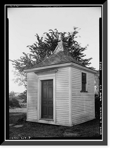 Historic Framed Print, Watson-Bancroft House, Main Street, East Windsor Hill, Hartford County, CT - 3,  17-7/8" x 21-7/8"