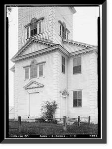 Historic Framed Print, Congregational Church, South Canaan, Litchfield County, CT - 2,  17-7/8" x 21-7/8"