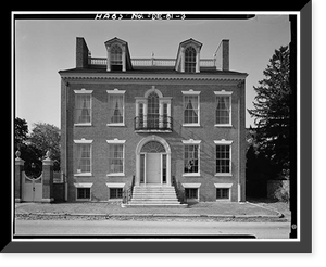 Historic Framed Print, George Read, II, House, 42 The Strand, New Castle, New Castle County, DE,  17-7/8" x 21-7/8"