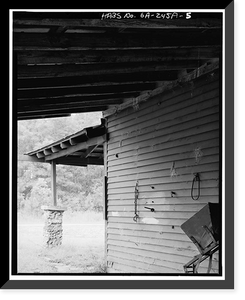 Historic Framed Print, Jimmy Carter Boyhood Home, Commissary, Old Plains Highway (Lebanon Cemetery Road), Plains vicinity, Sumter County, GA - 5,  17-7/8" x 21-7/8"