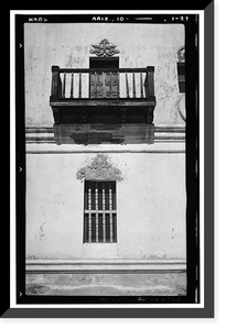 Historic Framed Print, San Xavier del Bac Mission, Mission Road, Tucson vicinity, Pima County, AZ - 5,  17-7/8" x 21-7/8"