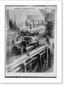 Vintage Americana Print - American Firemen, Bassens