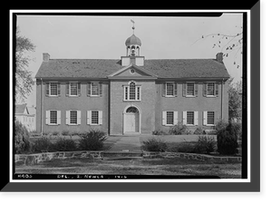 Historic Framed Print, Old Academy Building, The Green, New Castle, New Castle County, DE,  17-7/8" x 21-7/8"